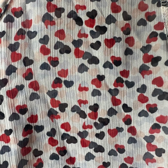 Loft Outlet sheer, with ruffle and V neck with ruffle button down Blouse.. - Picture 11 of 13